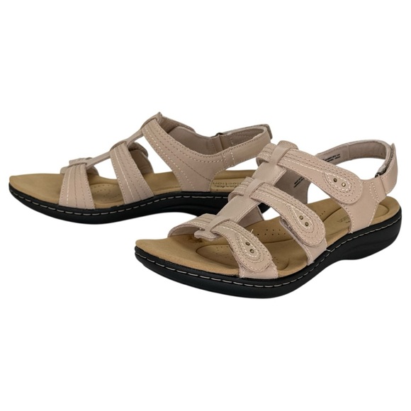 Clarks Laurieann Vine Tan Strappy Leather Womens Sandals Size 9.5M - Picture 11 of 14